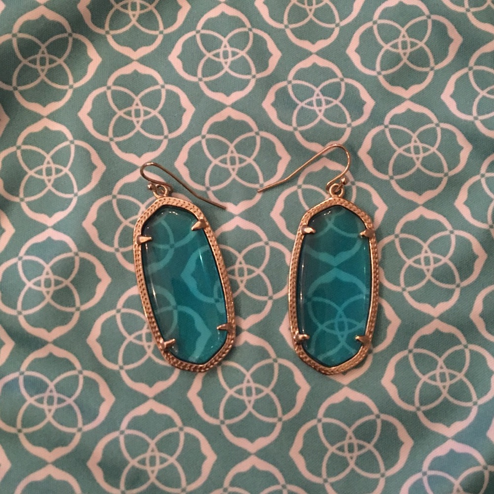 Kendra Scott Elle gold earrings in turquoise